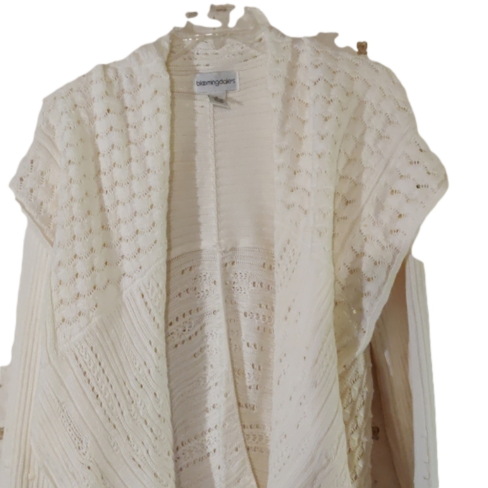 Bloomingdales Shawl Collar Cotton Sweater Size XL